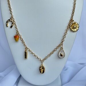 Gold Handmade Charm Necklace